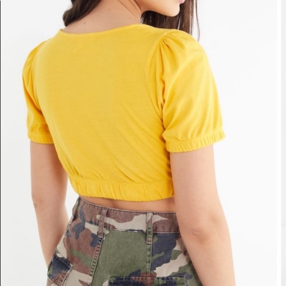 Urban Outfitters Shayla Yellow Crop Top - Picture 3 of 7